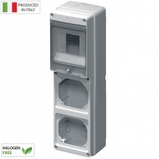 Πίνακας Επίτοιχος Πλαστικός 1Σειράς 4Στοιχείων 2Θέσεων IP65 EC69021